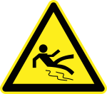 Wet and Slippery Warning Sign